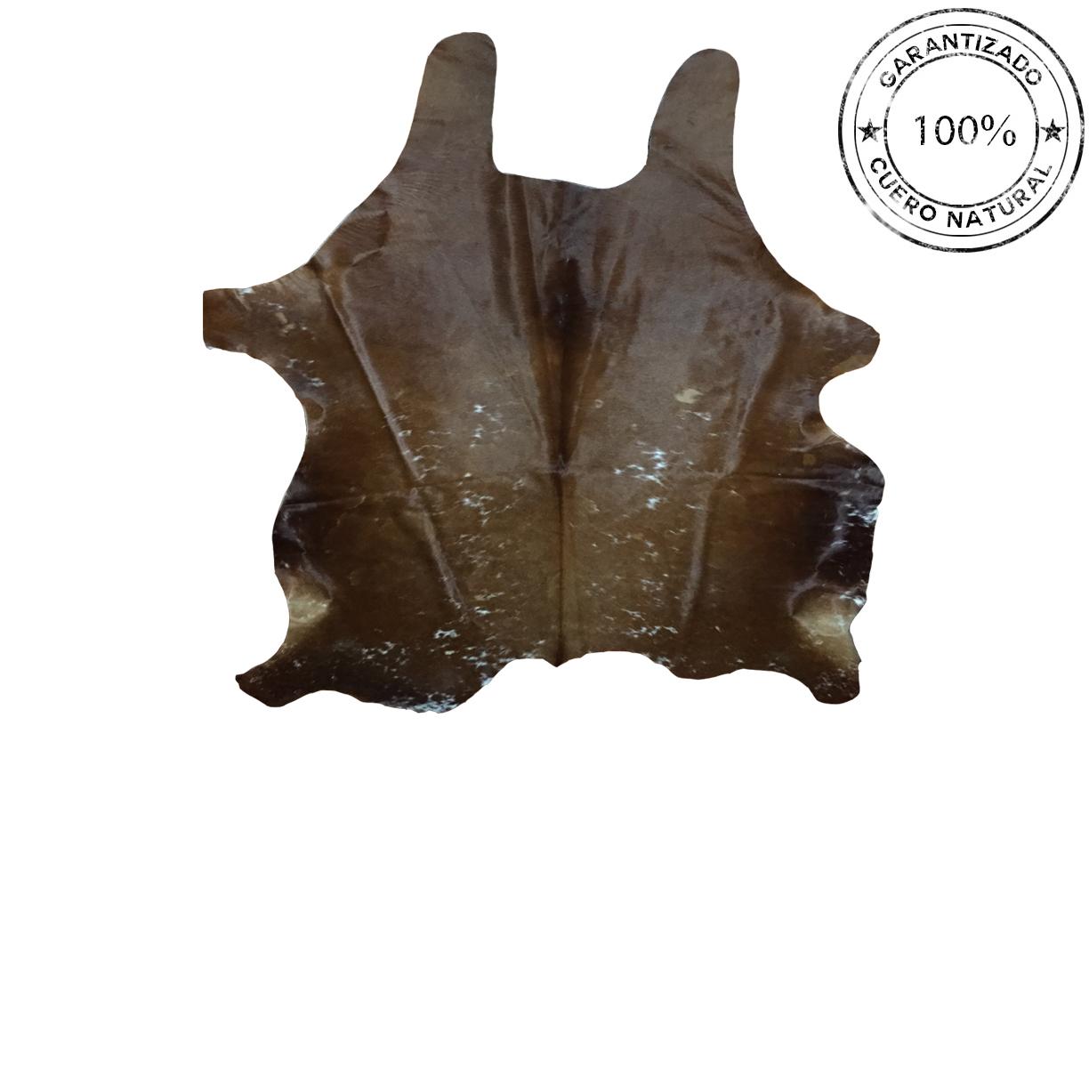 Alfombra de Piel Color Café c/Manchas Blancas (1042)